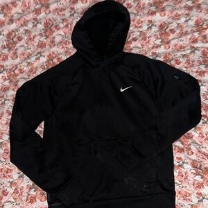 Nike Black Hoodie with White Swoosh